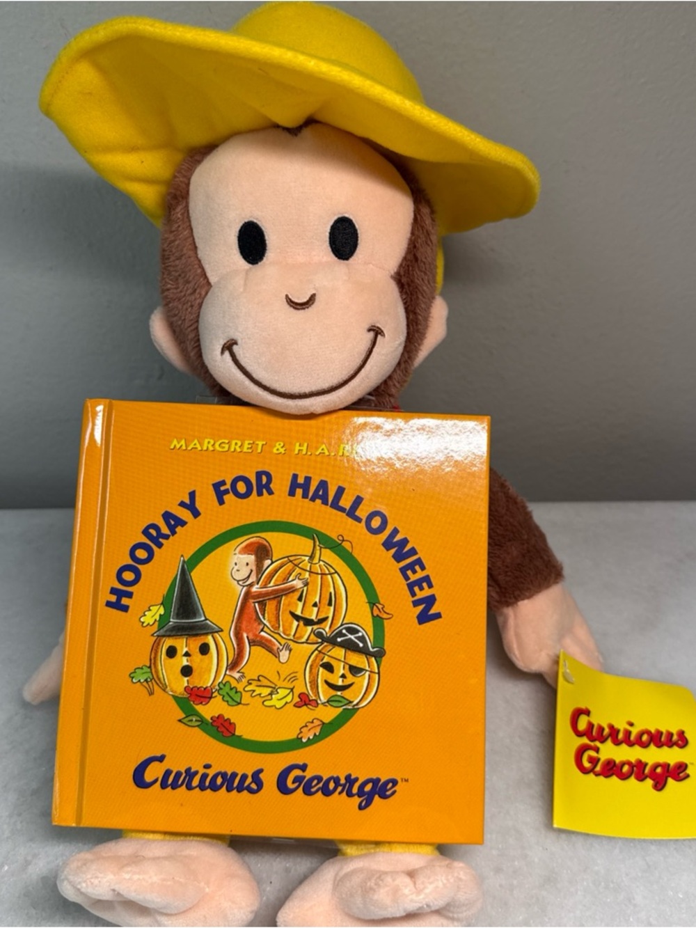 Kohl's Cares Curious George Halloween Plush Toy w/ Book Multitone JHD1-8086 New